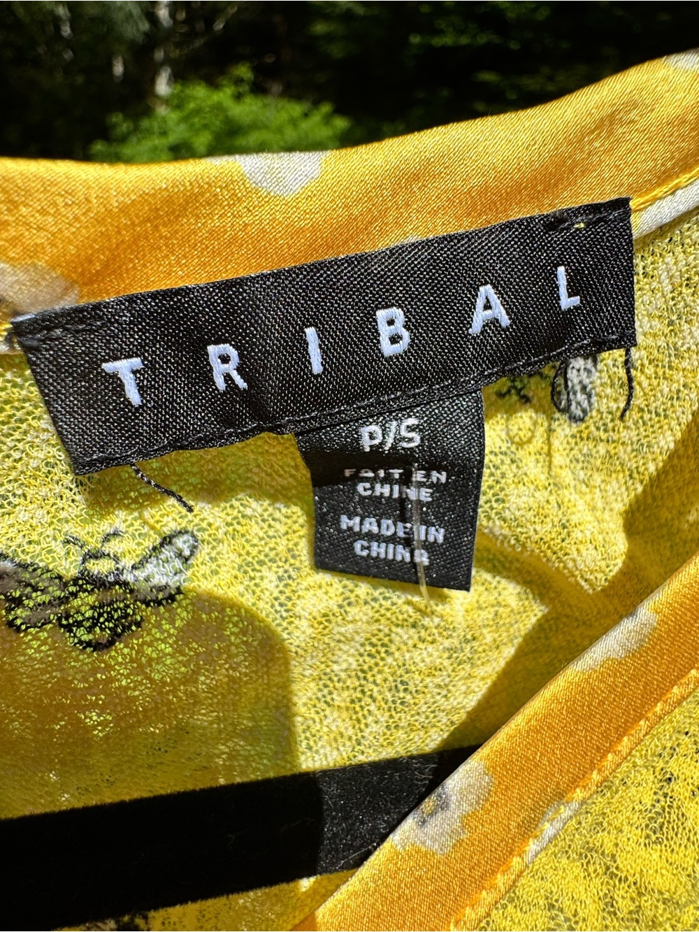 Tribal Yellow Floral Sleeveless Camisole - Picture 2 of 3